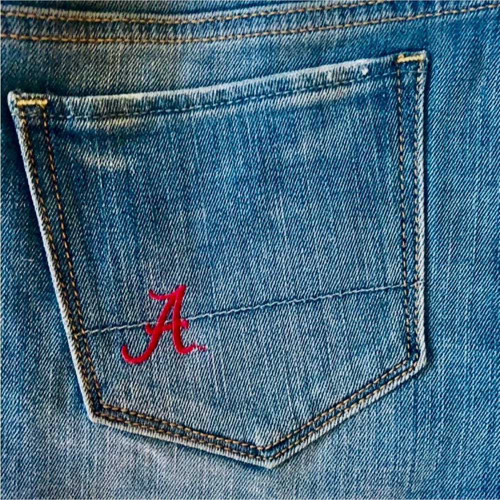 Blue Denim Jeans with Alabama Crimson Tide logo